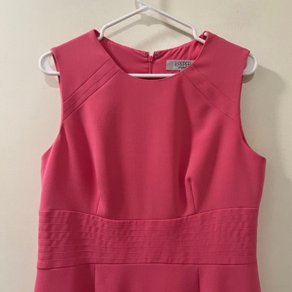 Kasper Separates Pink Sleeveless Zipper Closure Poly Blend Sheath Dress Sz 10 - Picture 3 of 14